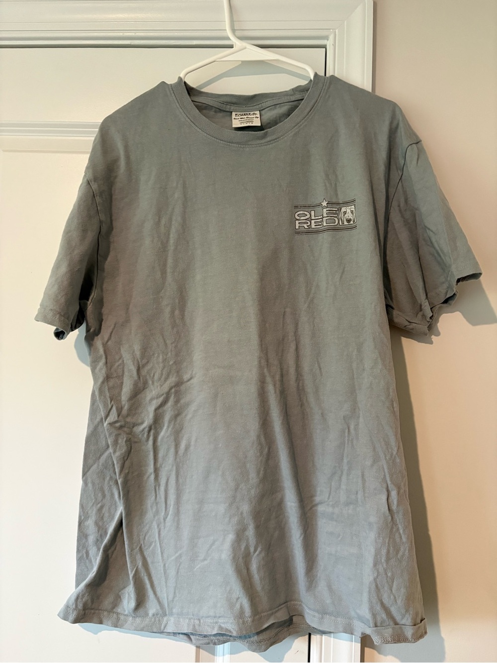 Port and Company “Ole Red” Men's Short-Sleeve Crewneck T-Shirt in Light Gray- L